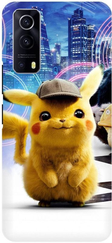 THE NARAYANA COLLECTIONS Back Cover for IQOO Z3- V2073A-PIKACHU,CUTE,CARTOON,LOVER,KIDS  (Multicolor, Hard Case, Pack of: 1)