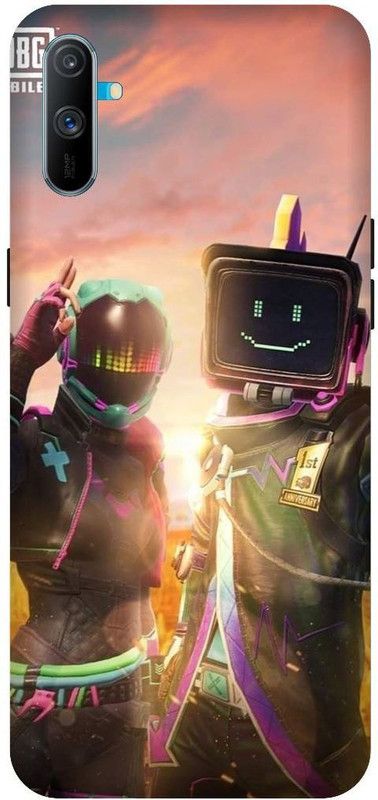 3D U PRINT Back Cover for Realme C3 ,RMX2027, Free Fire Game,dj alok Printed back cover  (Yellow, Waterproof, Pack of: 1)