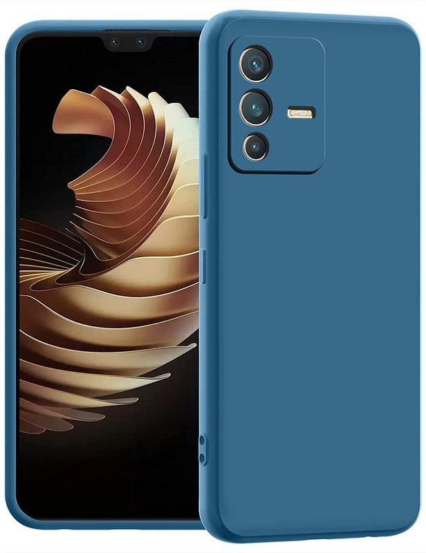 S-Hardline Back Cover for Vivo V23 5G  (Black, Silicon, Pack of: 1)