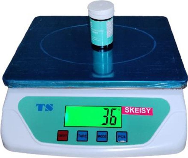Skeisy ts-500 steel plate weighing machine and rechargeable battery Weighing Scale  (White)