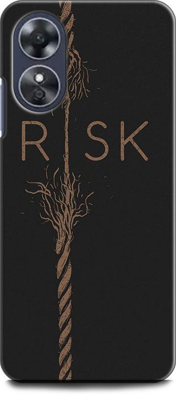 WallCraft Back Cover for OPPO A17, CPH2477 RISK, BLACK, DARK, MOTIVATIONAL, QUOTES, POSITIVE  (Multicolor, Dual Protection, Pack of: 1)