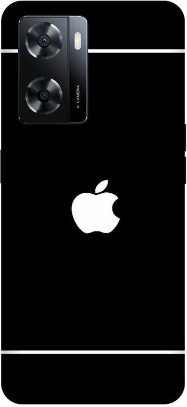 Dimora Back Cover for OPPO A 57e, APPLE LOGO APPLE SIGN  (Black, Hard Case, Pack of: 1)