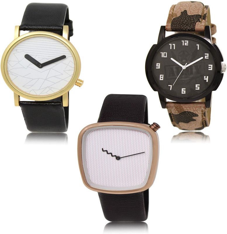New latest Designer Combo of 3 Analog Watch - For Men LR37-LR03-LR41