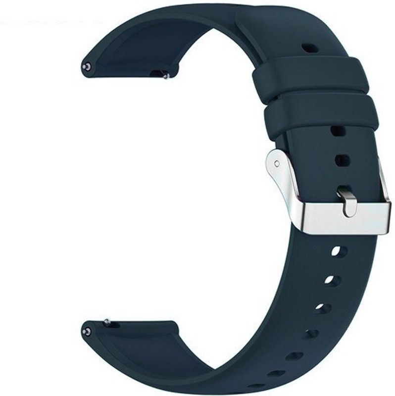 Melfo Flexible Rubber Strap Compatible with Zebronics Zeb-Fit 7220ch Smart Watch Strap  (Black)