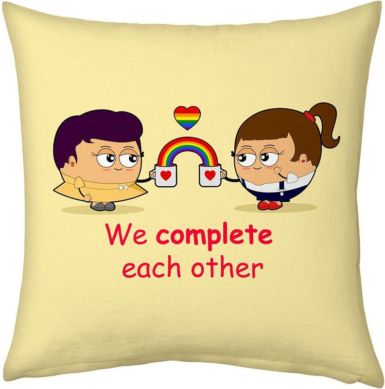 Indian Gift Emporium Microfibre Printed Decorative Cushion Pack of 2  (Cream)