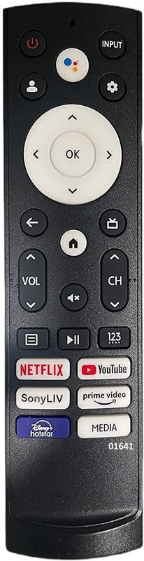 Akshita 01641 LED/LCD TV Remote Control __Without Voice__ VU TV Remote Controller  (Black)
