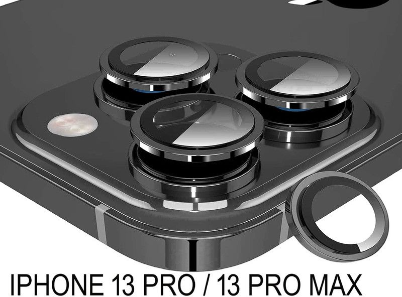 TWUAOP Back Camera Lens Ring Guard Protector for APPLE IPHONE 13 PRO / 13 PRO MAX (BLACK COLOUR)  (Pack of: 1)