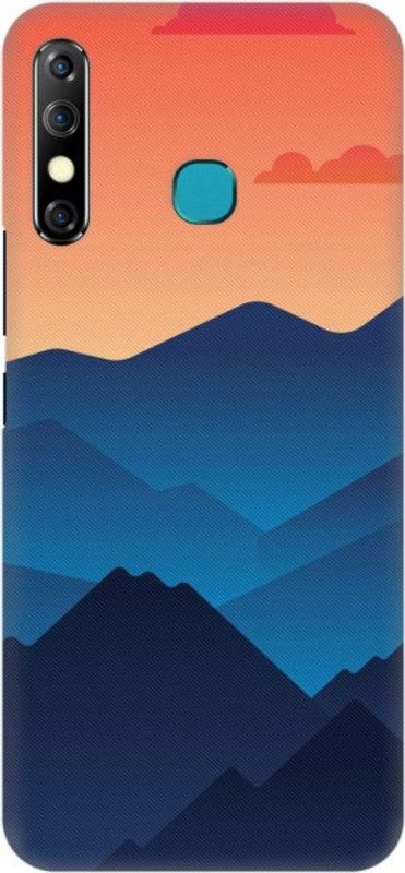 COBIERTAS Back Cover for Infinix Hot 8  (Blue, Orange)