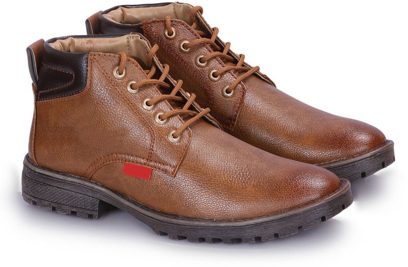Mid Ankle Boots/Climber Boots/Cooper Boots Boots For Men  (Tan)