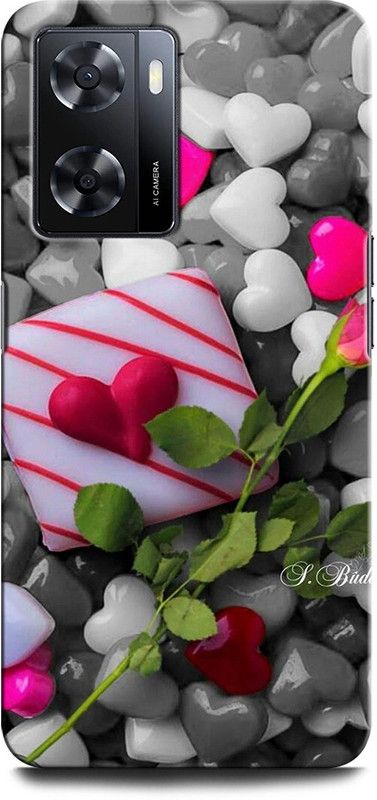 ORBIQE Back Cover for OPPO A57e FLOWER, LOVE, HEART, ROSE, COUPLE  (Multicolor, Hard Case, Pack of: 1)