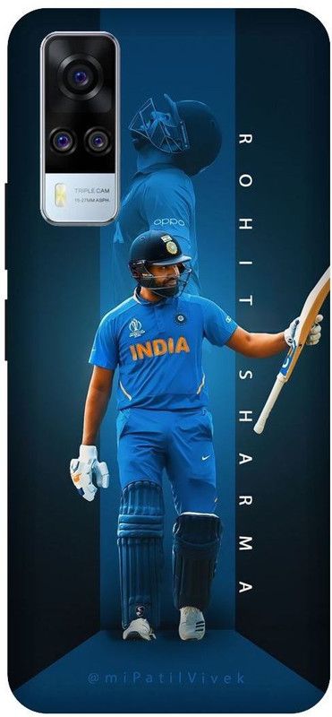 3D U PRINT Back Cover for VIVO Y51A ,V2031, Kohli,MS Dhoni,rohit sharma  (Blue, Waterproof, Pack of: 1)