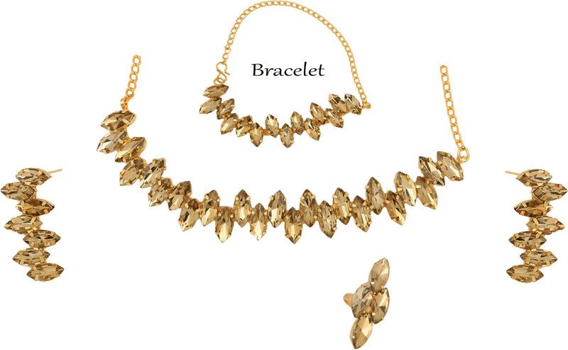 Alloy Gold Jewel Set  (Pack of 5)