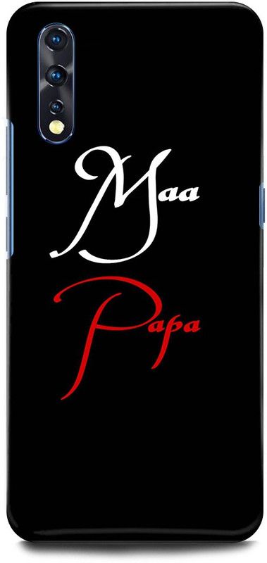 JUGGA Back Cover for vivo Z1x, 1917, MOM, DAD, MAA, PAA, LOVE  (Black, Hard Case)