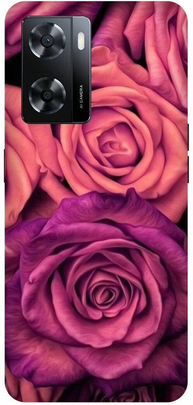 Dimora Back Cover for OPPO A 57e, FLOWERSROSE COLURFULLRED PINKROSE WHITEROSE  (Multicolor, Hard Case, Pack of: 1)