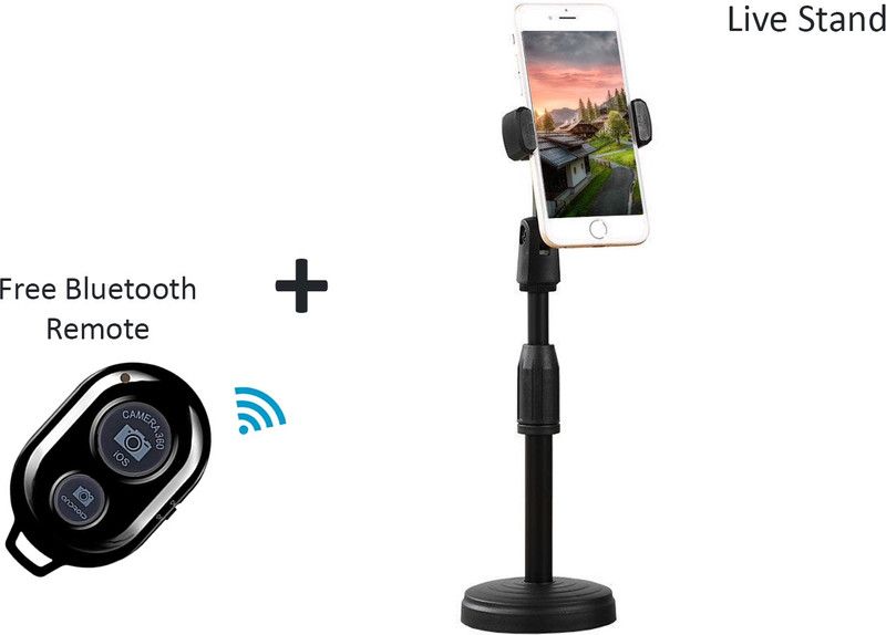 Blue Birds 360 degree Rotation Mobile Holder compatible all iOS/Android Smartphone Tripod Tripod, Monopod, Tripod Kit, Monopod Kit  (Black, Supports Up to 800 g)