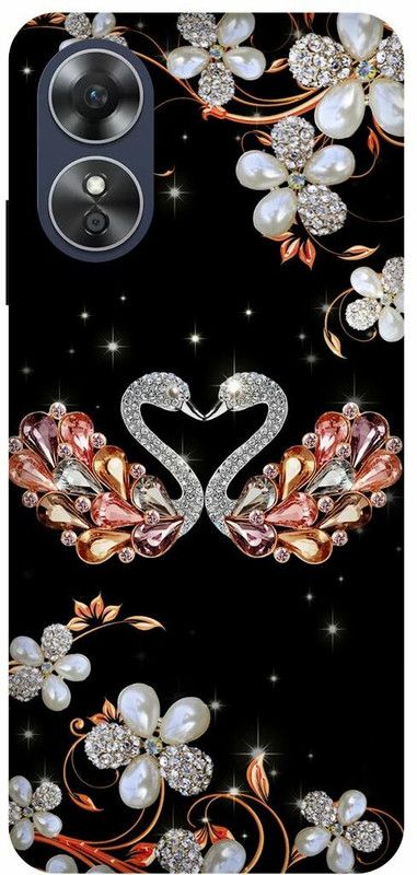 Dimora Back Cover for OPPO A17 ,Peacock Mor Pankh Feather  (Multicolor, Hard Case, Pack of: 1)