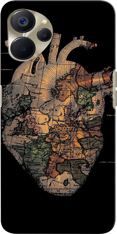 INTELLIZE Back Cover for Realme 9i 5G HEART, INDIA HEART, MAP  (Multicolor, Hard Case, Pack of: 1)