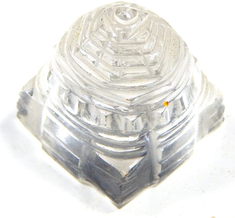 hoseki Sphatik Meru Shree Yantra 89.8 stone Regular Asymmetrical Crystal Stone  (Multicolor 1 Pieces)