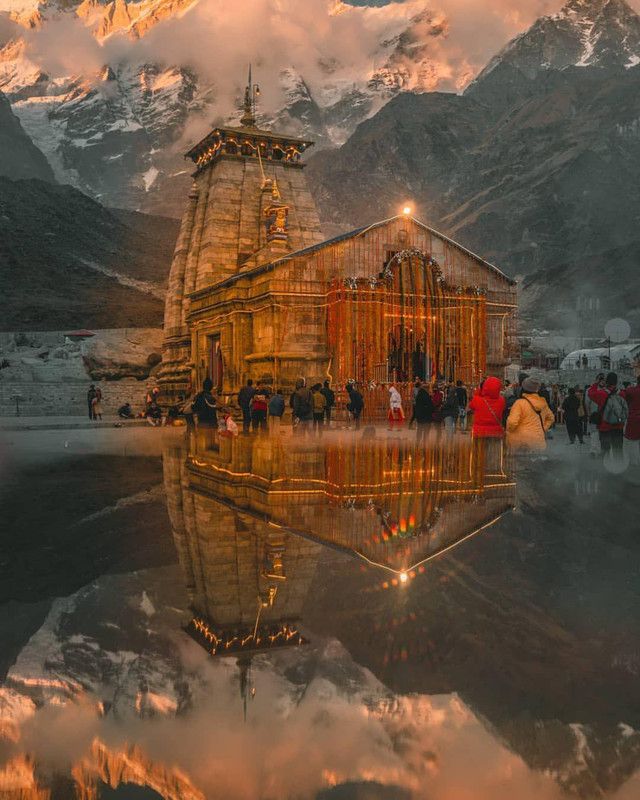 Artifa 18 cm KEDARNATH 2 Self Adhesive Sticker  (Pack of 1)