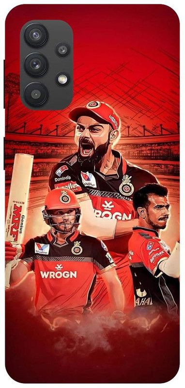 THE NARAYANA COLLECTIONS Back Cover for SAMSUNG GALAXY A32 (5G)-AB,DE,VILLIERS,VIRAT,KOHLI,RCB  (Multicolor, Hard Case, Pack of: 1)