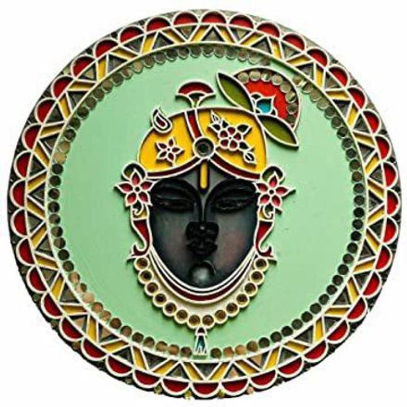 Creative Touch Pichwai Krishna Handmade Rangoli or Wall Decor for Home Pooja Rangoli Stencil