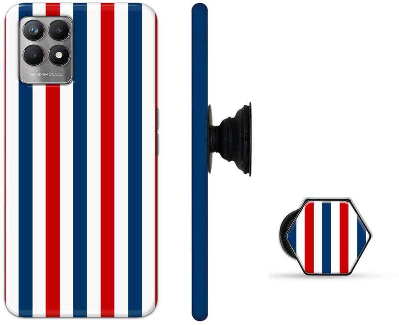 Deltavo Back Cover for Realme 8i  (Multicolor, Cases with Holder, Pack of: 2)