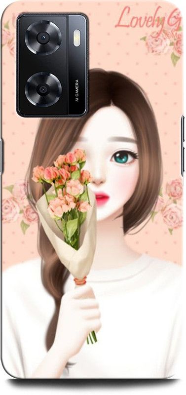 ORBIQE Back Cover for OPPO A57e MODERN, GIRL, FLOWER, NATURE, CUTE, LOVELY  (Multicolor, Hard Case, Pack of: 1)