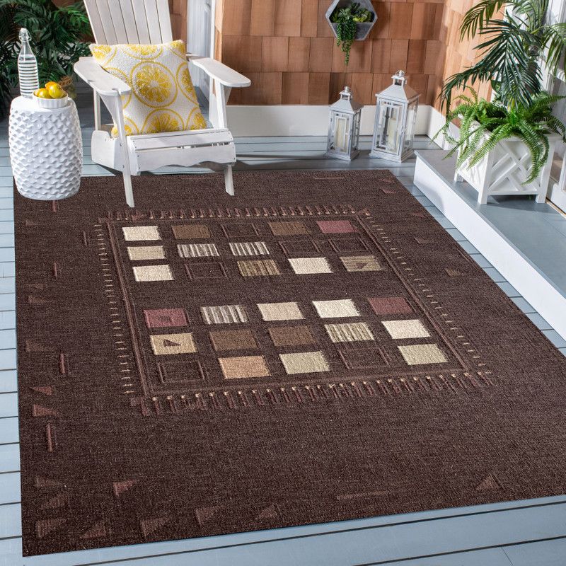 INDIAN ORIENTAL RUGS Brown Wool Dhurrie  (155 cm, X 240 cm, Rectangle)