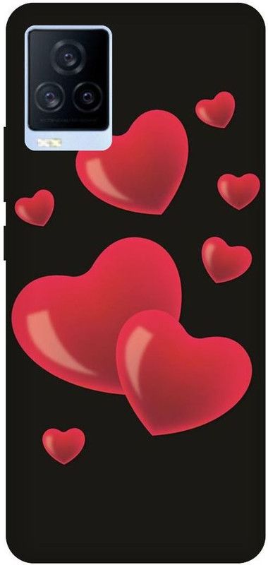 THE NARAYANA COLLECTIONS Back Cover for IQOO 7- V2049A-DIL,HEART,LOVE,DESIGN,TRENDING  (Multicolor, Hard Case, Pack of: 1)