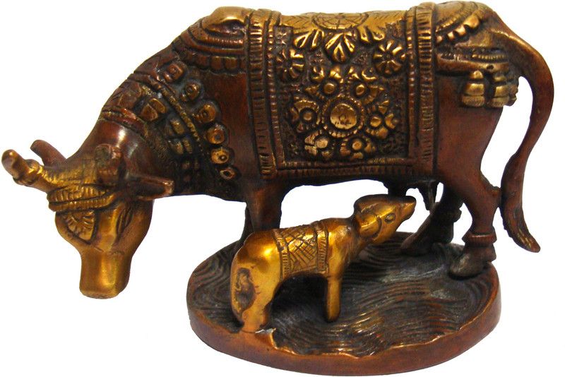 Aesthetic Decors Decorative Showpiece - 9 cm  (Brass, Multicolor)