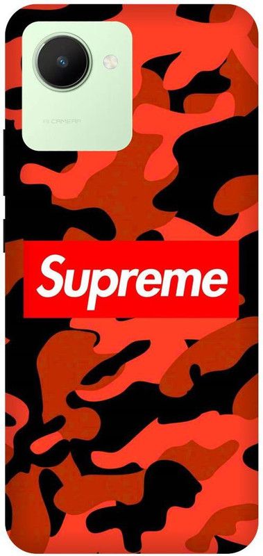 FRONK Back Cover for realme C30s, RMX3690, SUPREME, SIGN, LOGO, DESIGN  (Orange, Hard Case, Pack of: 1)