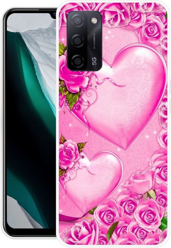 SHIVKUDI Back Cover for Oppo A53s, Oppo A16, Oppo A55 5G  (Pink, Grip Case, Silicon, Pack of: 1)