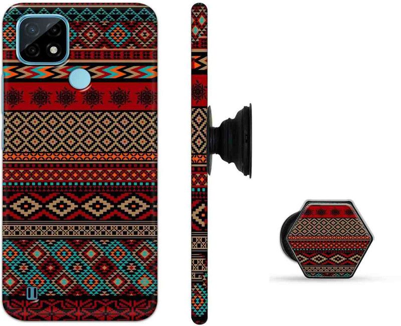 Deltavo Back Cover for Realme C21  (Multicolor, Cases with Holder, Pack of: 2)