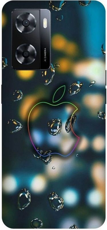 OLIWER Back Cover for OPPO A57 2022 Apple Logo, Waterdrop PRINTED BACK COVER  (Multicolor, Hard Case, Pack of: 1)