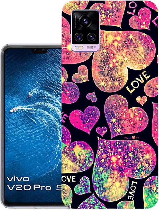HANIRY Back Cover for Vivo V20 Pro  (Multicolor, Flexible, Silicon, Pack of: 1)