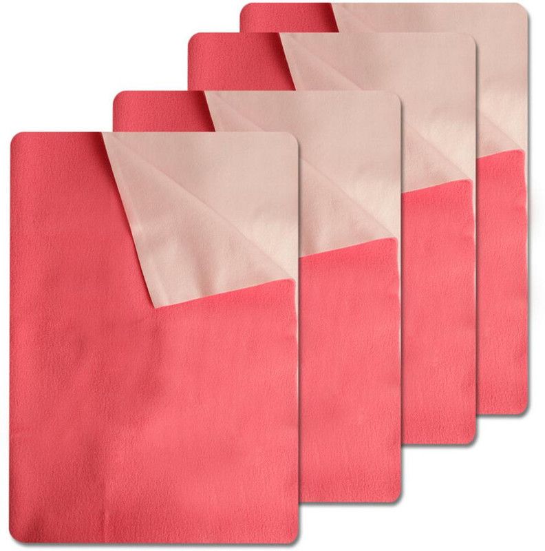 IMPROVUS Cotton Baby Bed Protecting Mat  (Pink, Small, Pack of 4)
