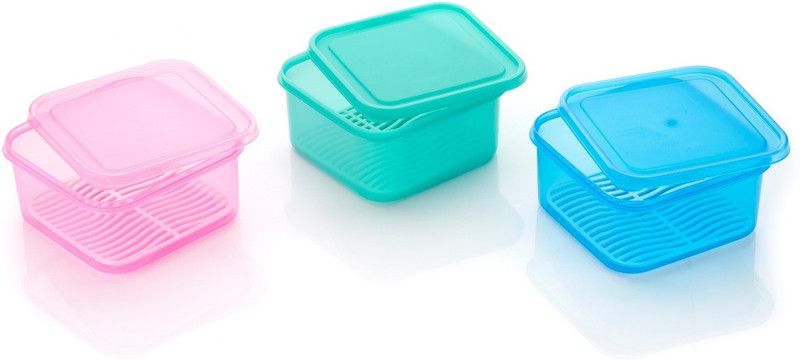 gracy Plastic Utility Container - 1500 ml  (Pack of 3, Multicolor)