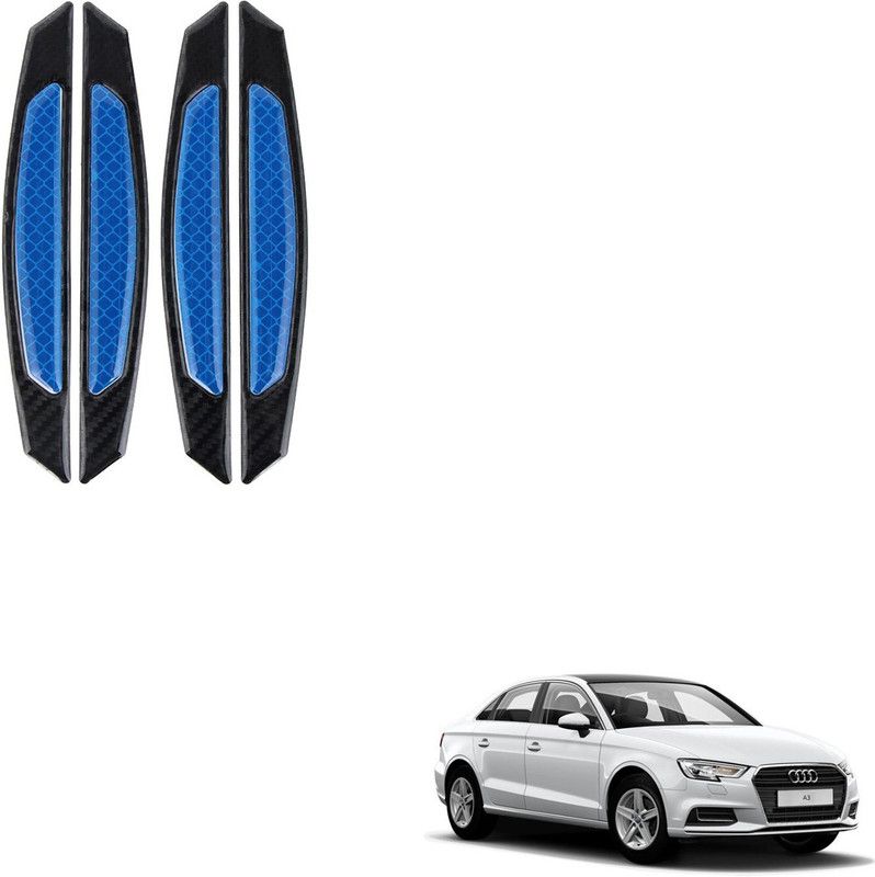 SEMAPHORE Plastic Car Door Guard  (Black, Blue, Pack of 4, Audi, A3)