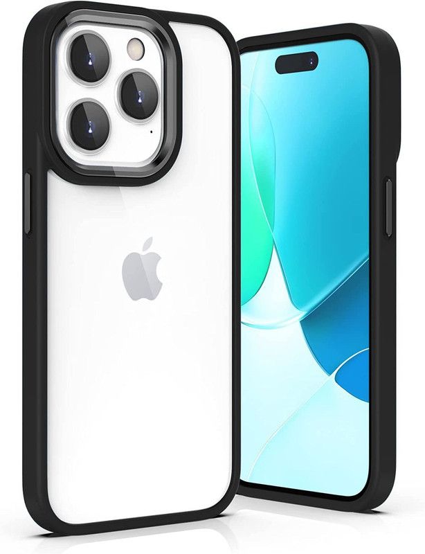 Vshop Back Cover for iPhone 14 Pro Soft Anti-Scratch Microfiber Lining Full-Body Protection Case Cover  (Black, Camera Bump Protector, Pack of: 1)