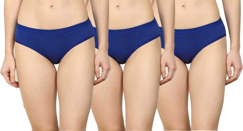 Pack of 3 Women Hipster Blue Panty