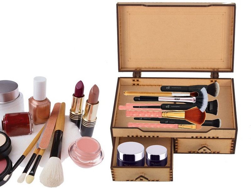 Star Unique Hub 509 store jewellery Vanity Box  (broun)