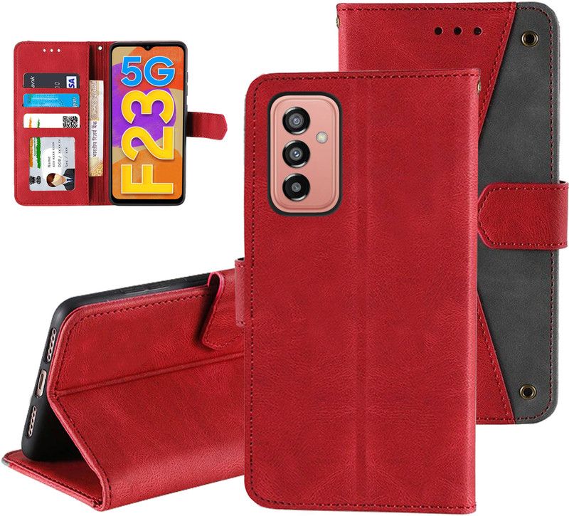 Autofocus Back Cover for Samsung Galaxy F23 5G  (Red, Magnetic Case)