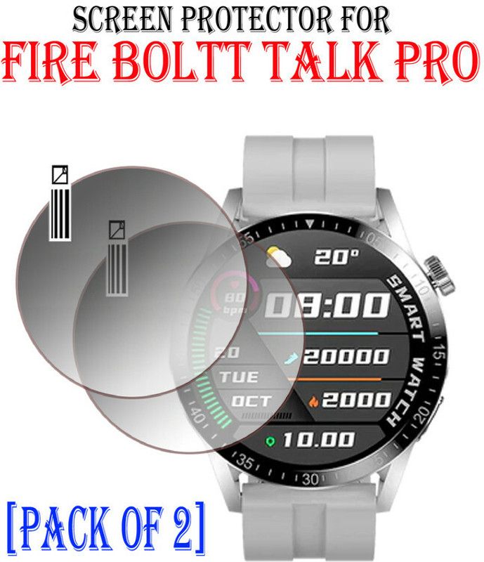hirdesh Edge To Edge Tempered Glass for Fire Boltt Talk Pro  (Pack of 2)