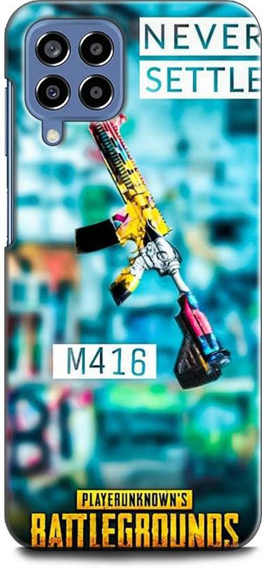 WallCraft Back Cover for SAMSUNG Galaxy M53 5G GUN, PISTOL, ARMY, AMMO, M416, PUBG  (Multicolor, Dual Protection, Pack of: 1)