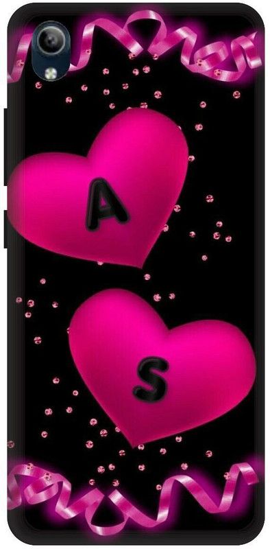 PHONE WALEY.COM Back Cover for VIVO Y91i , VIVO 1820 ,AS, A LOVES, S NAME,AS Love Printed  (Pink, Hard Case, Pack of: 1)