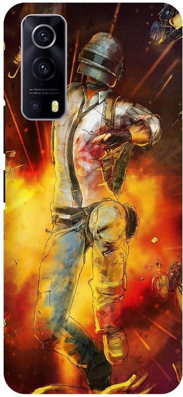 THE NARAYANA COLLECTIONS Back Cover for IQOO Z3- V2073A-PUBG,BOY,GAME,GUN,AWM,QUATES  (Multicolor, Hard Case, Pack of: 1)