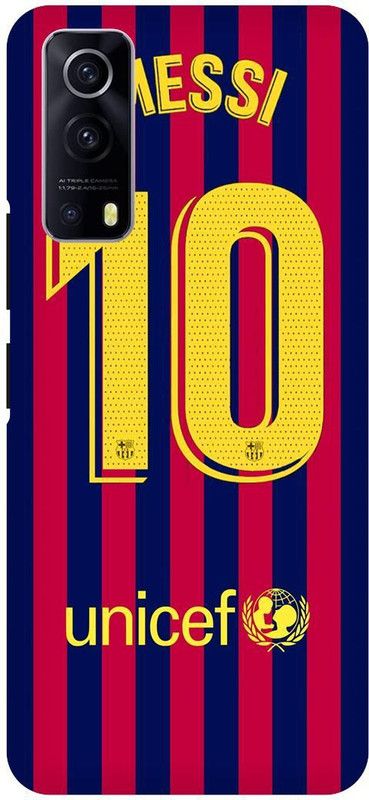 THE NARAYANA COLLECTIONS Back Cover for IQOO Z3- V2073A-MESSI,JERRSY,10,FOOTBALL,SPORTS  (Multicolor, Hard Case, Pack of: 1)