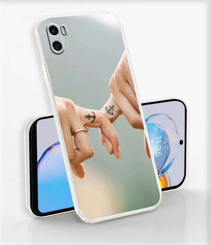mobom Back Cover for Motorola E32  (Grey, Beige, Silicon, Pack of: 1)