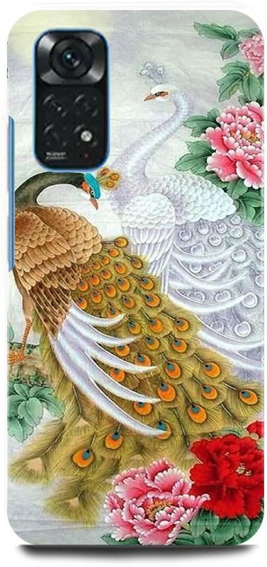 play fast Back Cover for Redmi Note 11 GOLDEN, WHITE, PEACOCK, MOR, DESIGN  (Multicolor, Hard Case, Pack of: 1)