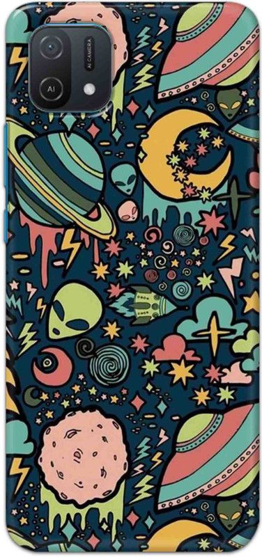 NDCOM Back Cover for Oppo A16K Alien Printed  (Multicolor, Hard Case, Pack of: 1)